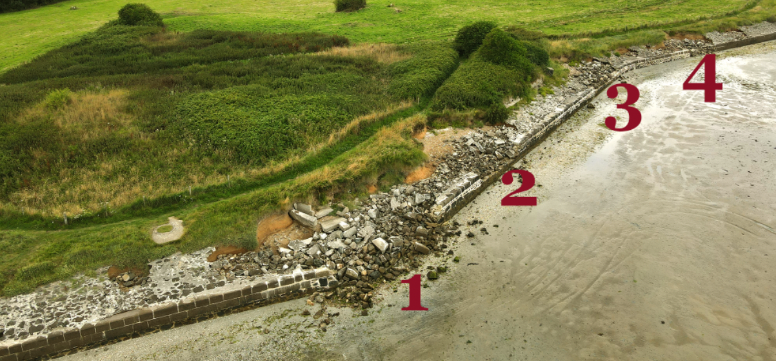 mur de la redoute de Morsalines vu du ciel